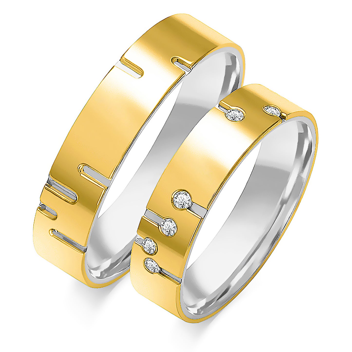Roselisse 5.00 mm + 5.00 mm - 0,084 ct. Diamanten