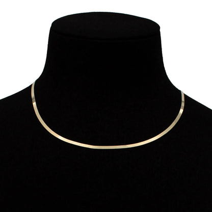 Halskette 14 Karat 585 Goldkette Fischgretenkette – Echtgold Damen Halskette