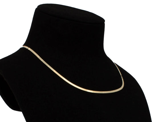 Halskette 14 Karat 585 Goldkette Fischgretenkette – Echtgold Damen Halskette