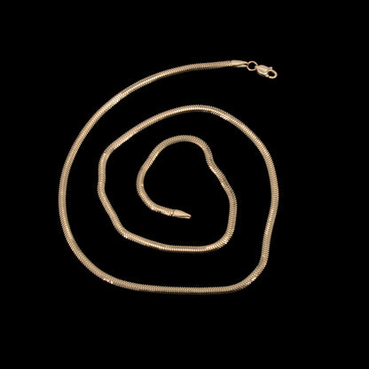 Halskette 14 Karat 585 Goldkette Schlangenkette – Echtgold Damen Halskette