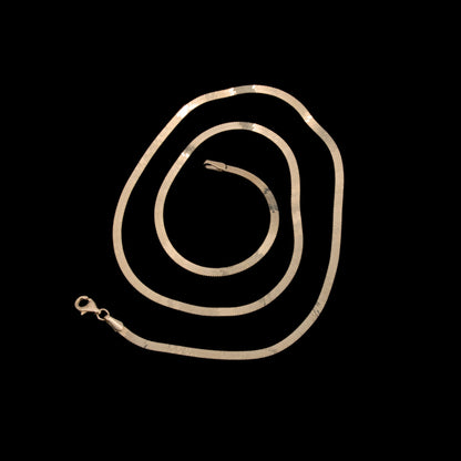 Halskette 14 Karat 585 Goldkette Fischgretenkette – Echtgold Damen Halskette