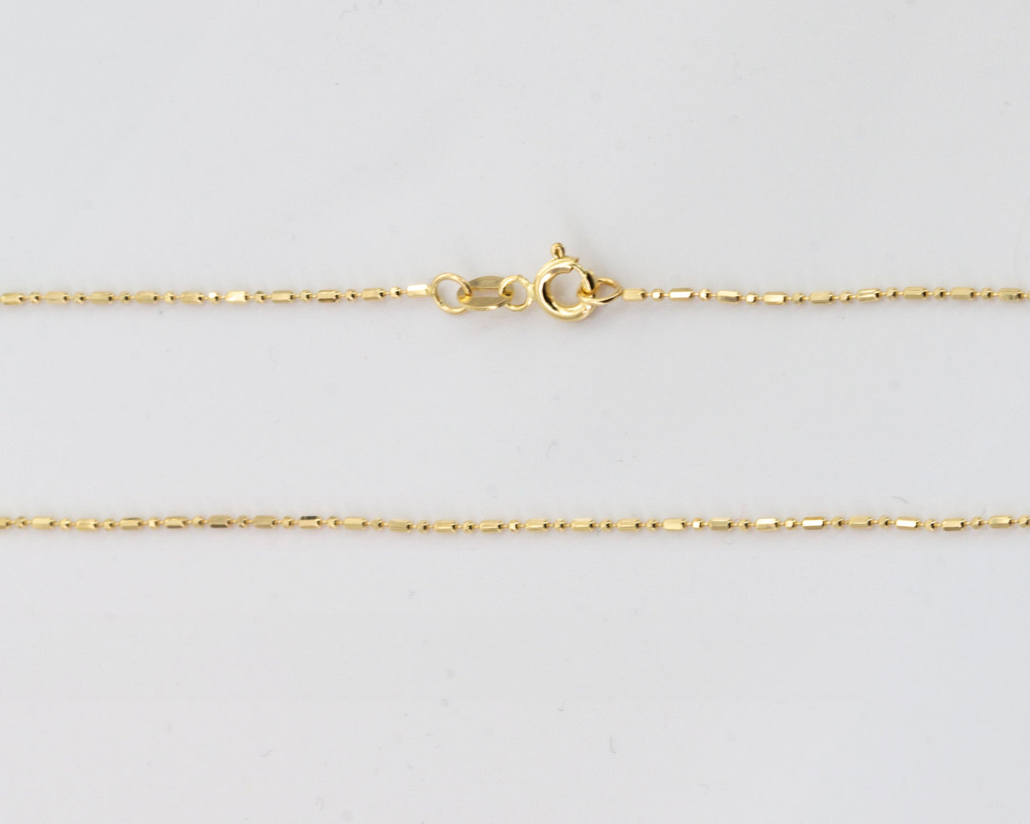 Halskette 14 Karat 585 Goldkette Modell "Punkt-Strich" – Feine Echtgold Damen Halskette