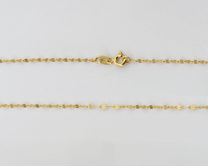 Halskette 14 Karat 585 Goldkette Modell "Rombo" – Feine Echtgold Damen Halskette
