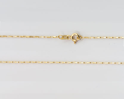Halskette 14 Karat 585 Goldkette Modell "Rettangolo" – Feine Echtgold Damen Halskette