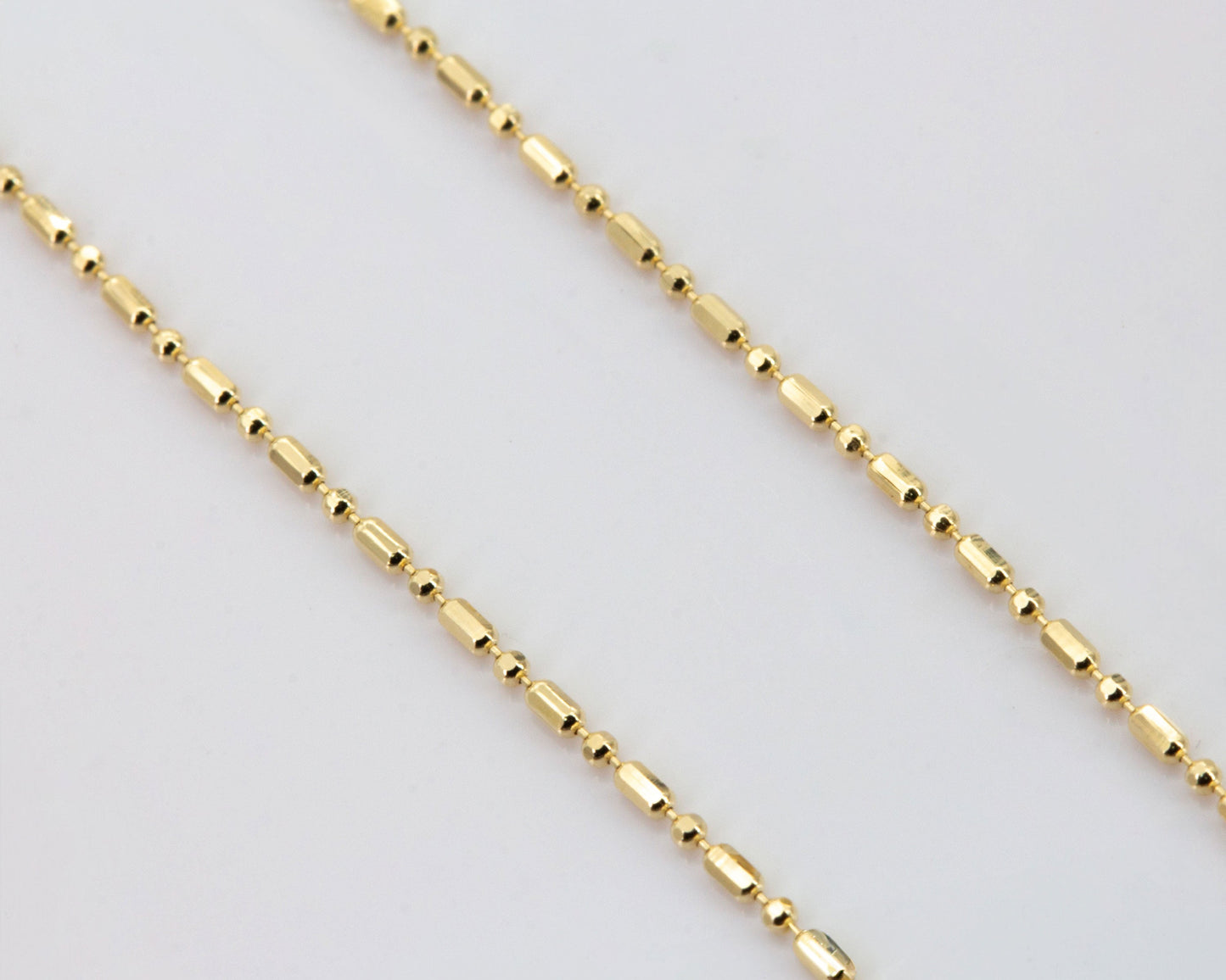 Halskette 14 Karat 585 Goldkette Modell "Punkt-Strich" – Feine Echtgold Damen Halskette