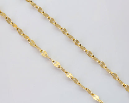 Halskette 14 Karat 585 Goldkette Modell "Rombo" – Feine Echtgold Damen Halskette