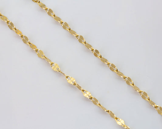 Halskette 14 Karat 585 Goldkette Modell "Rombo" – Feine Echtgold Damen Halskette