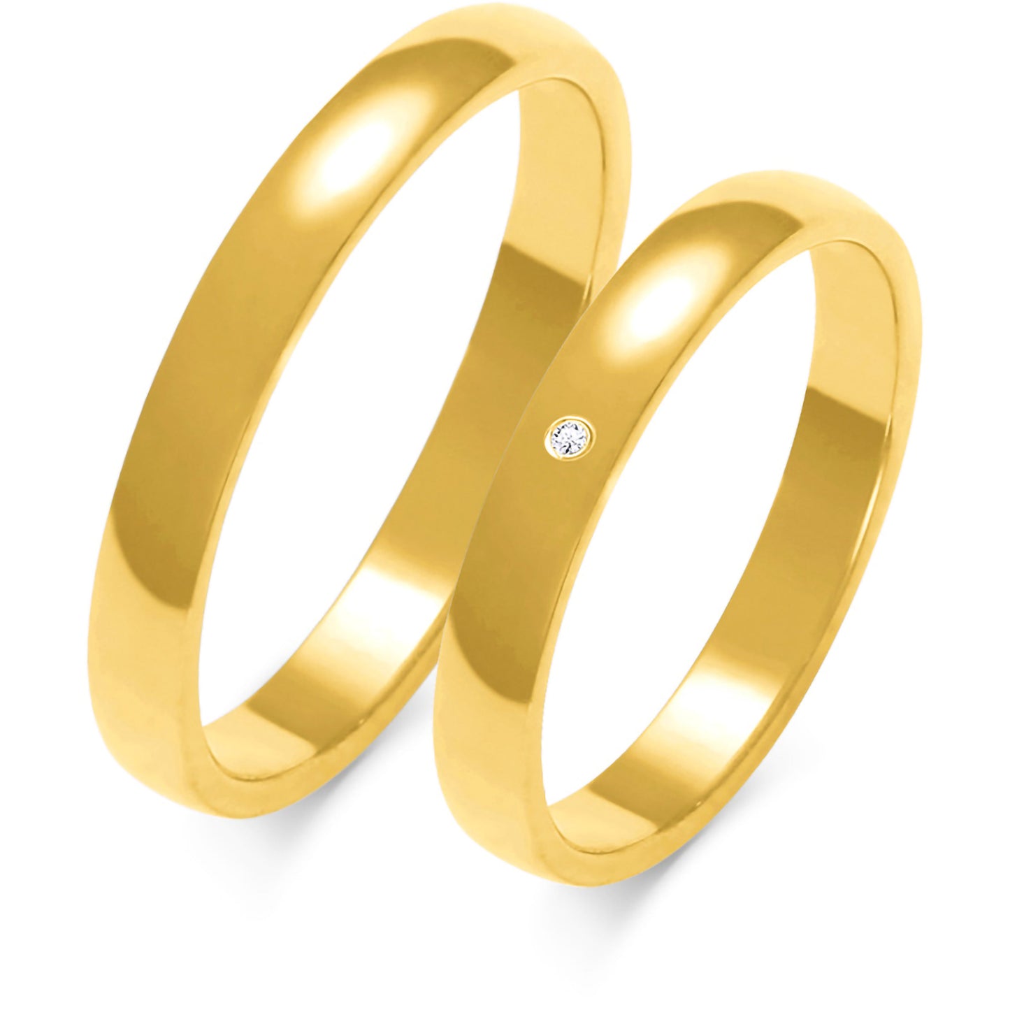 Klassisch 3.0 mm + 3.0 mm - 0,01 ct. Diamanten