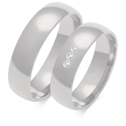 Klassisch 5.50 mm + 5.50 mm - 0,042 ct. Diamanten