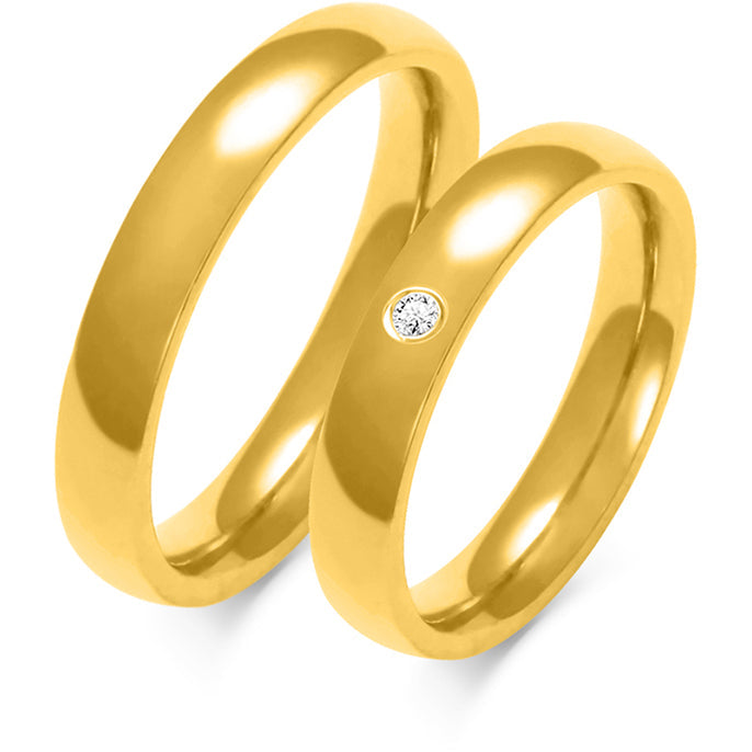 Klassisch 4.00 mm + 4.00 mm - 0,033 ct. Diamanten