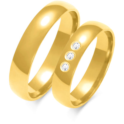Klassisch 5.00 mm + 5.00 mm - 0,195 ct. Diamanten