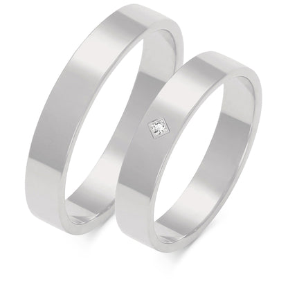 Plain 4.00 mm + 4.00 mm - 0,005 ct. Diamanten
