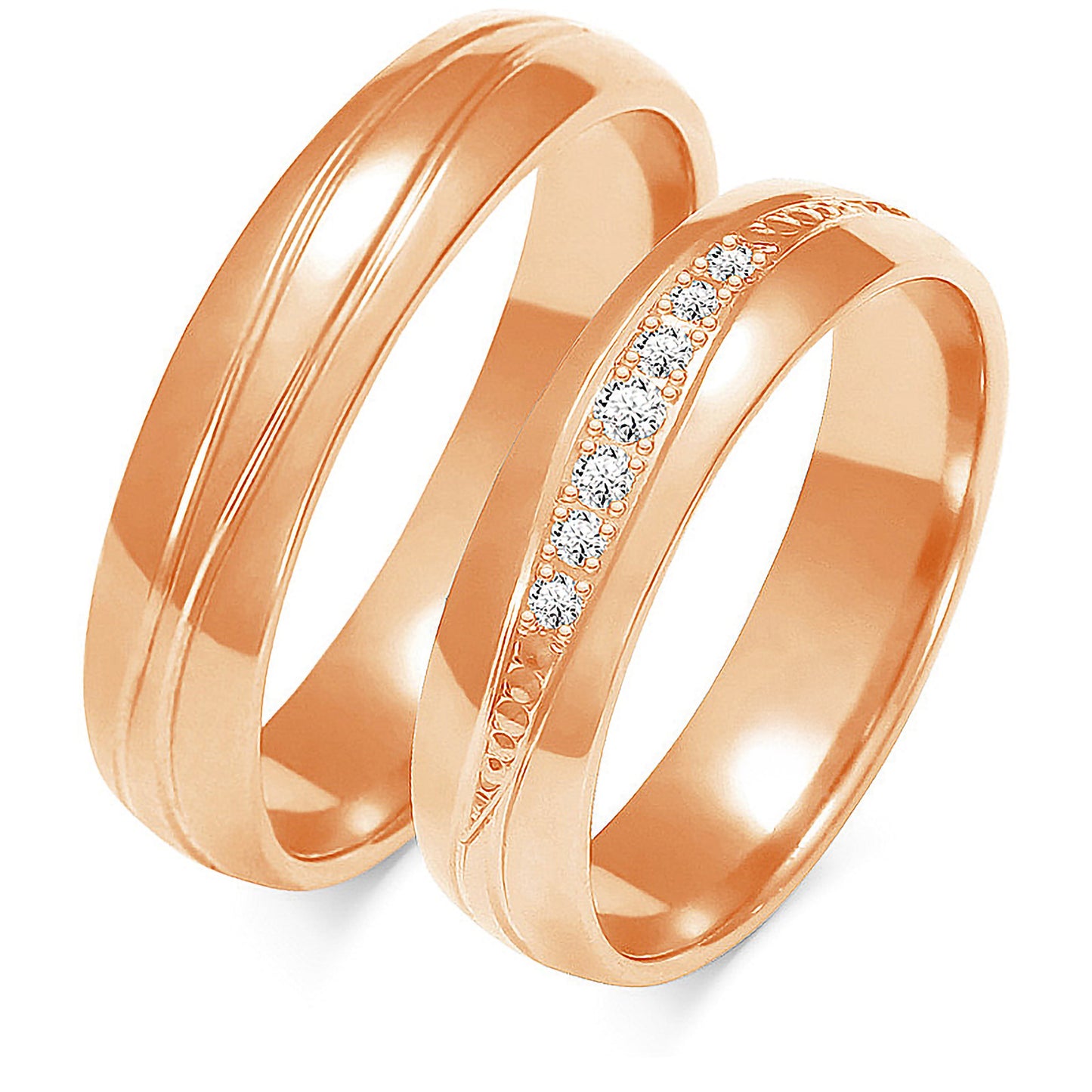 Stellara 5.00 mm + 5.00 mm - 0,086 ct. Diamanten