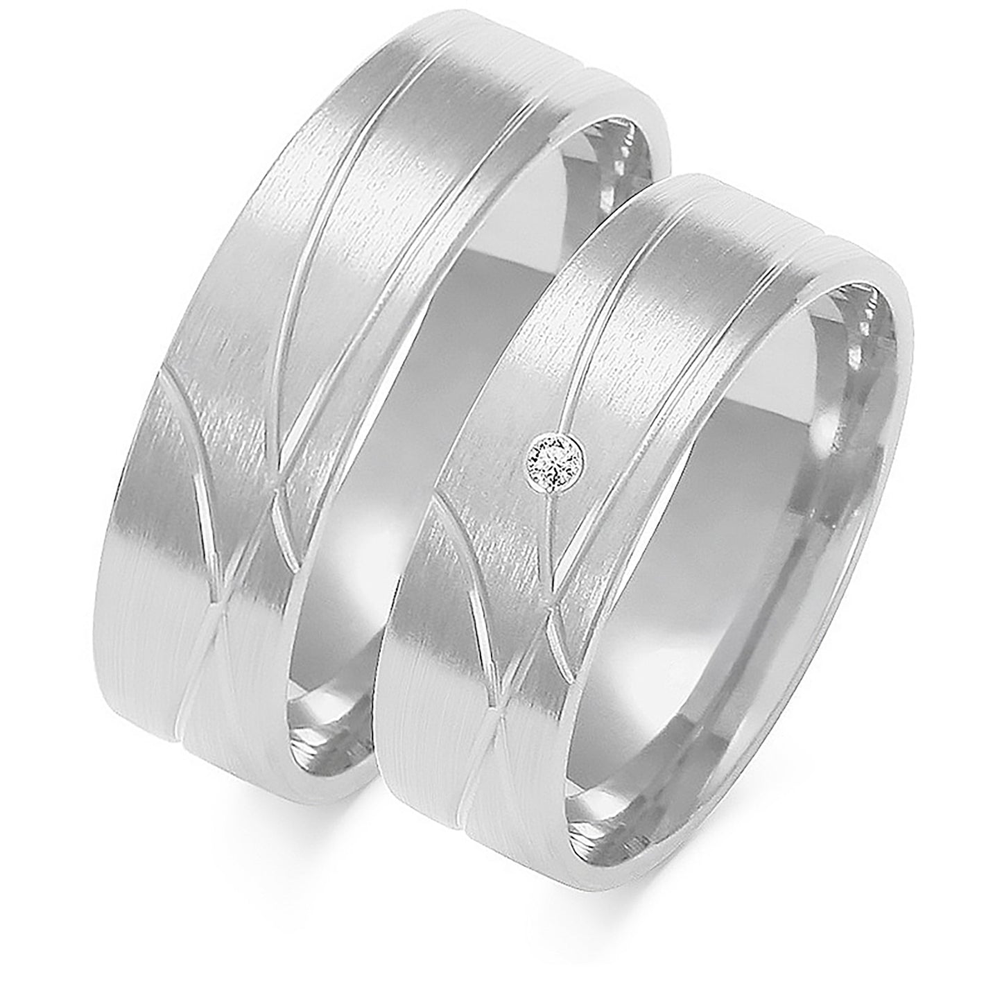 Infinita 6.00 mm + 6.00 mm - 0,014 ct. Diamanten