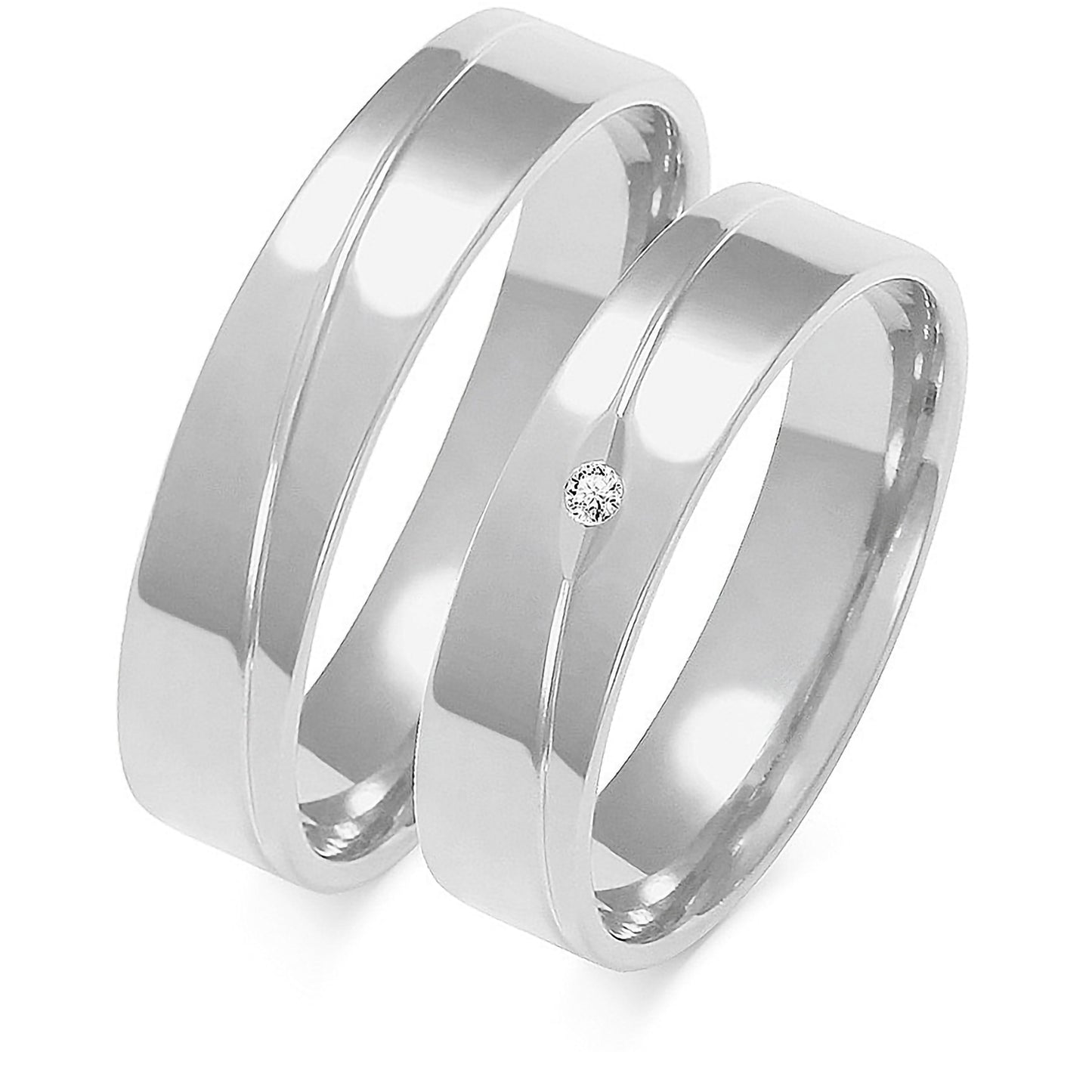Linea 5.00 mm + 5.00 mm - 0,014 ct. Diamanten