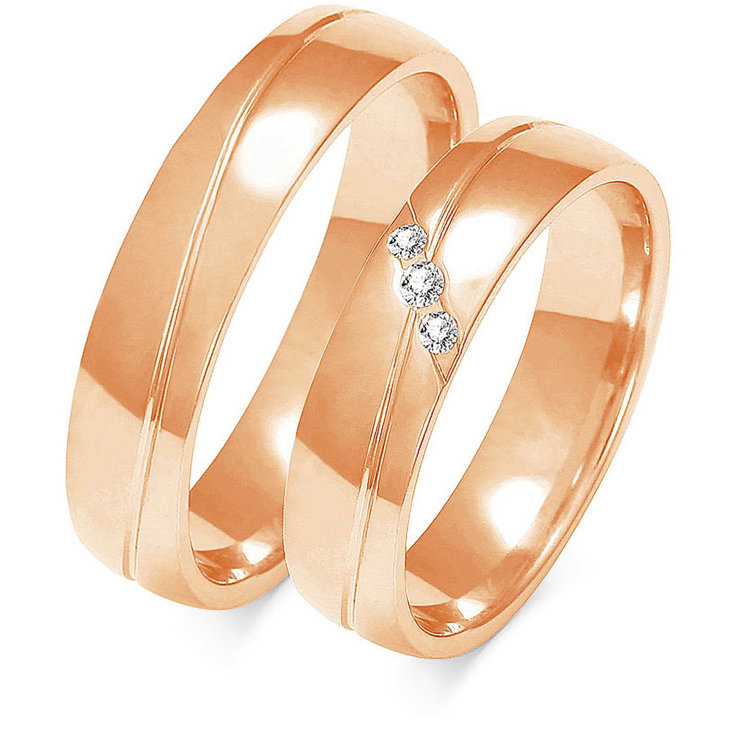 Lunaris 5.00 mm + 5.00 mm - 0,05 ct. Diamanten
