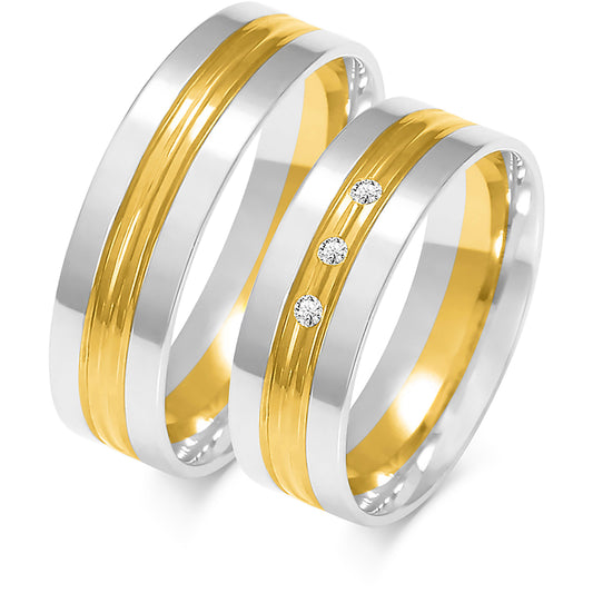 Noctura 6.00 mm + 6.00 mm - 0,042 ct. Diamanten