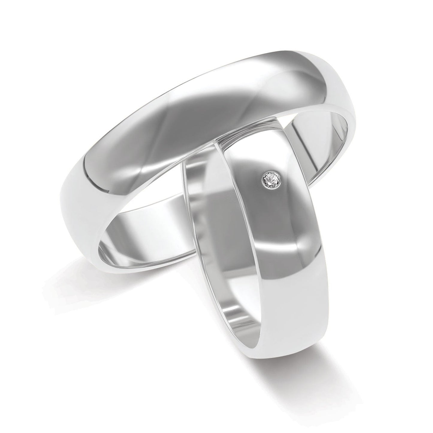 Klassisch 5.0 mm + 5.0 mm - 0.009 ct. Diamanten