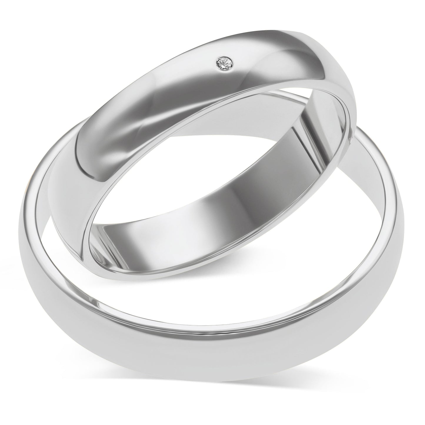 Klassisch 4.0 mm + 4.0 mm - 0.005 ct. Diamanten