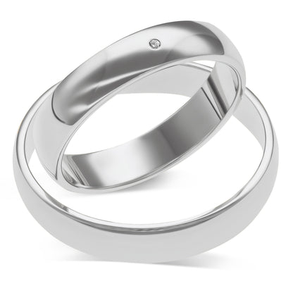 Klassisch 4.0 mm + 4.0 mm - 0.005 ct. Diamanten