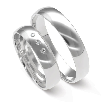 Klassisch 4.5 mm + 4.5 mm - 0.027 ct. Diamanten