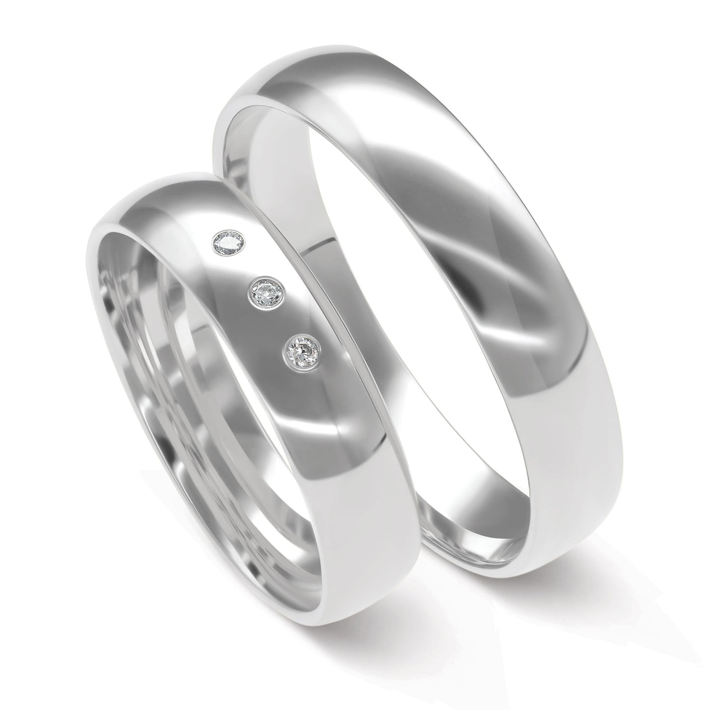 Klassisch 4.5 mm + 4.5 mm - 0.027 ct. Diamanten