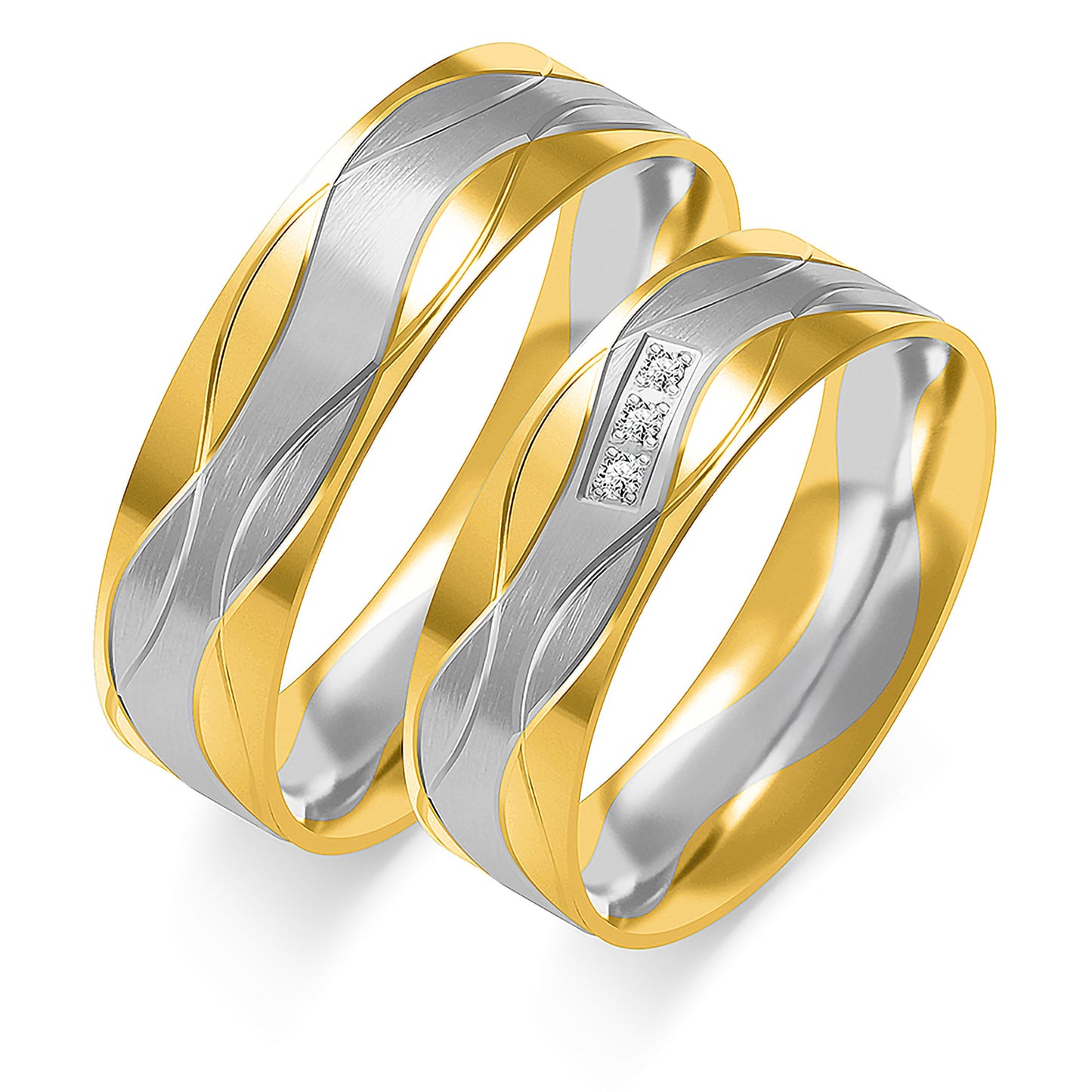Aeliana 6.00 mm + 6.00 mm - 0,027 ct. Diamanten