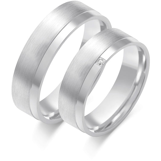 Rosalinde 6.00 mm + 6.00 mm - 0,009 ct. Diamanten