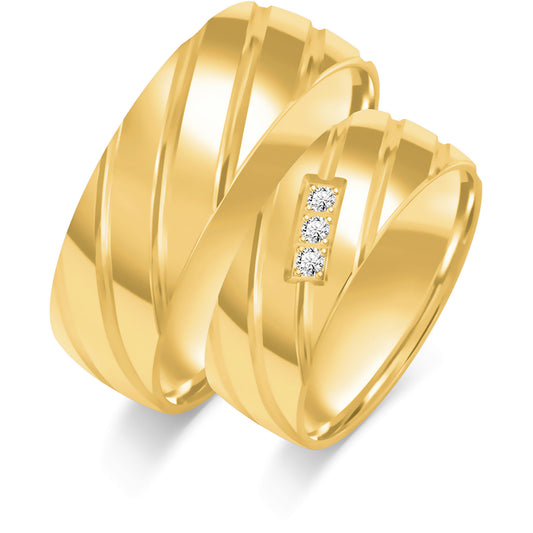 Adelina 7.00 mm + 7.00 mm - 0,042 ct. Diamanten