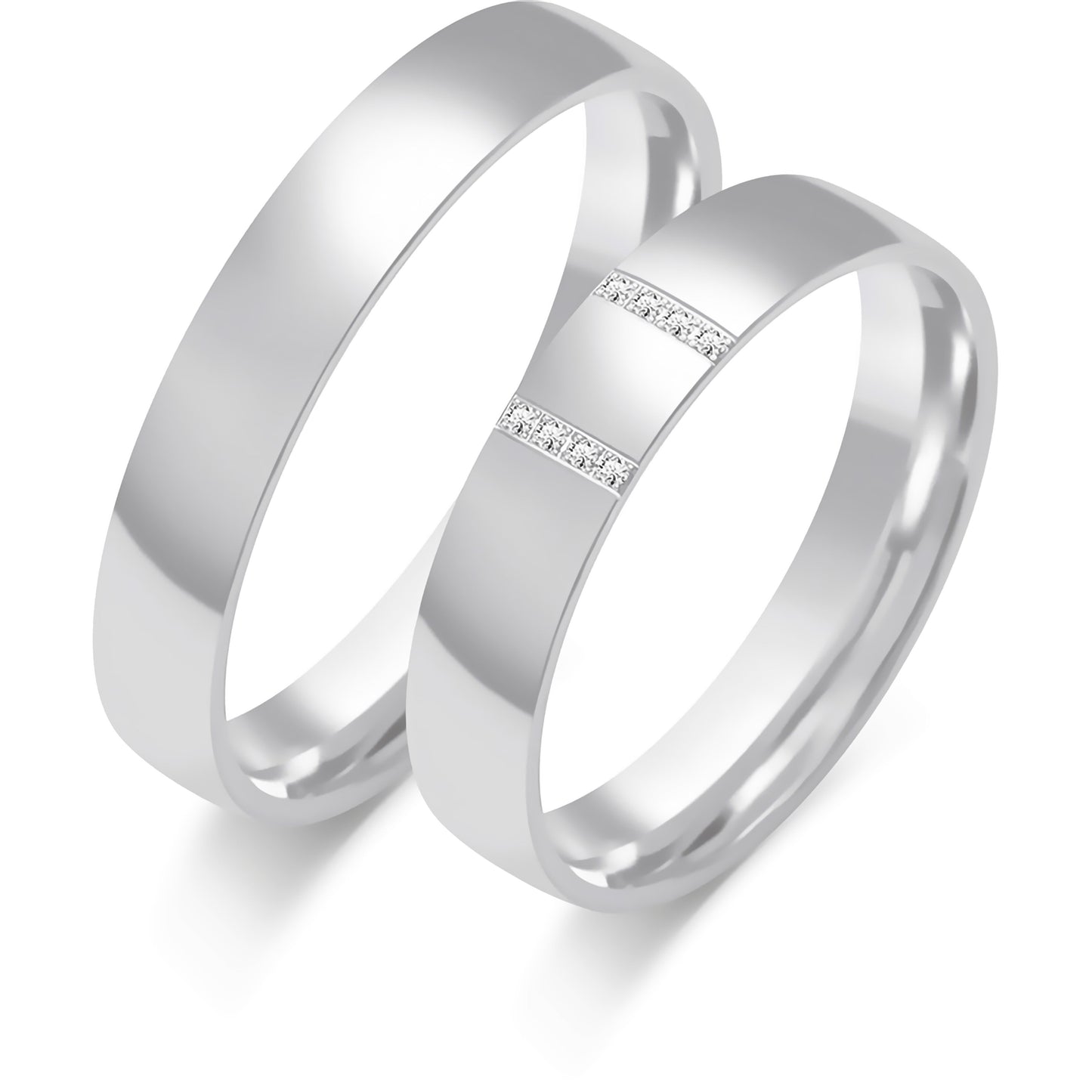 Estelle 4.00 mm + 4.00 mm - 0,08 ct. Diamanten