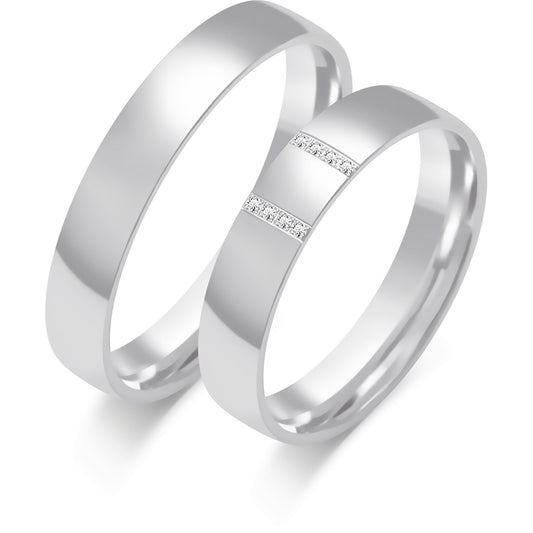 Estelle 4.00 mm + 4.00 mm - 0,08 ct. Diamanten