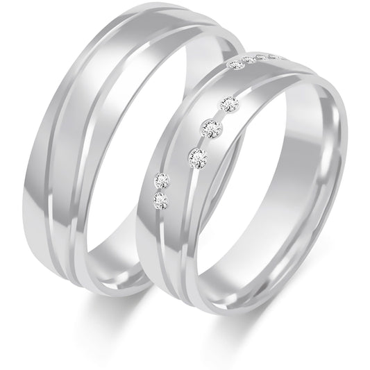 Fiorella 6.00 mm + 6.00 mm - 0,096 ct. Diamanten