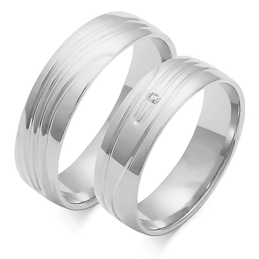 Loriana 5.50 mm + 5.50 mm - 0,014 ct. Diamanten