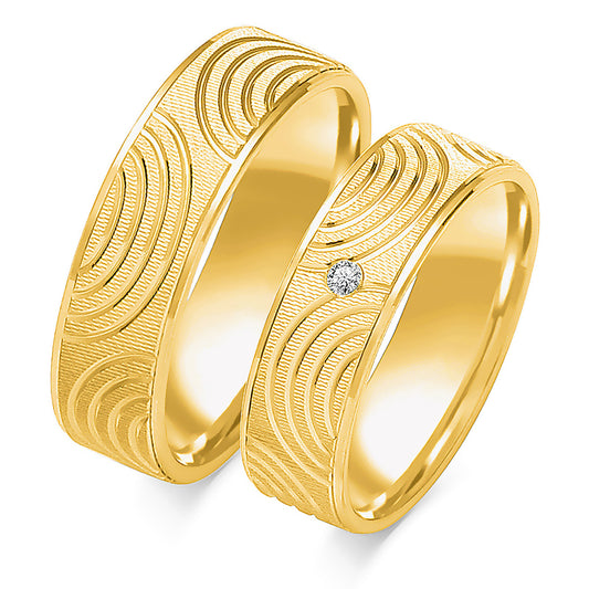 Merlina 6.00 mm + 6.00 mm - 0,022 ct. Diamanten