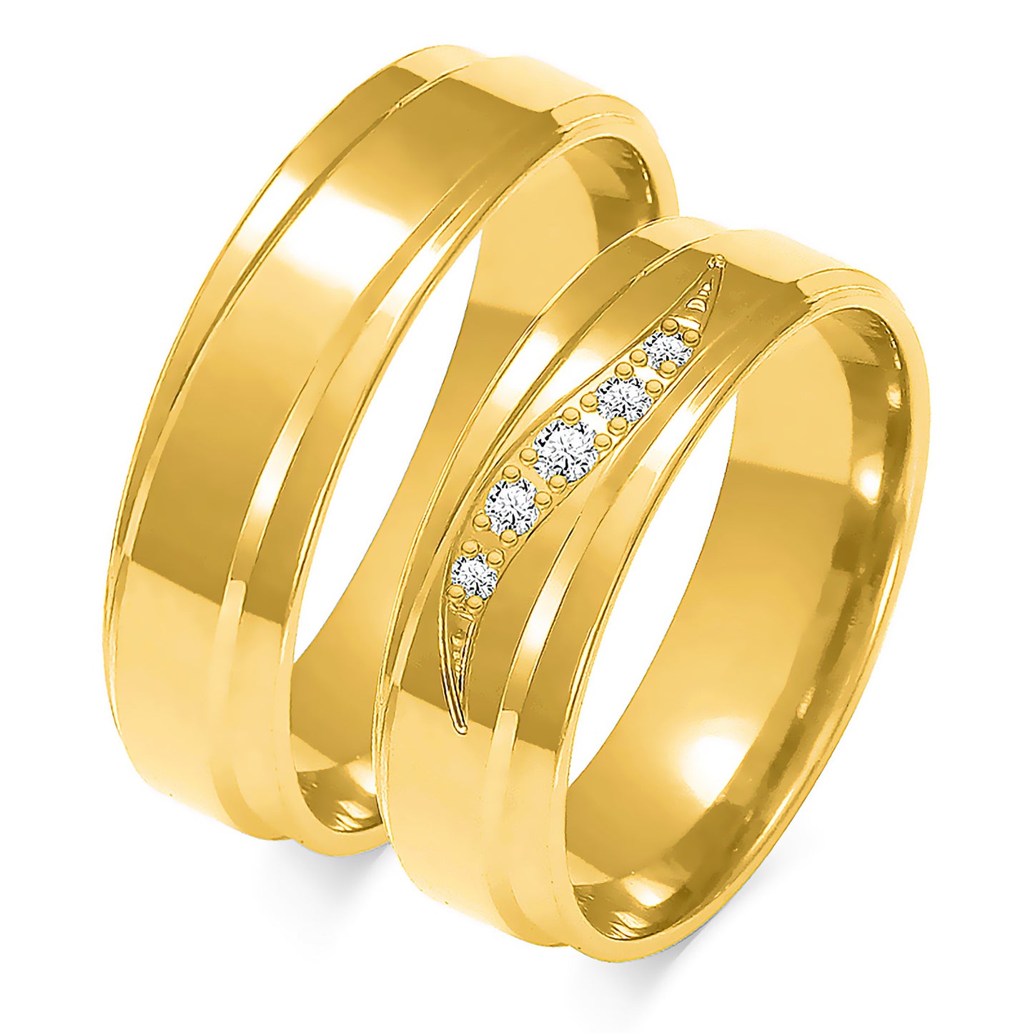 Adalina 6.00 mm + 6.00 mm - 0,068 ct. Diamanten