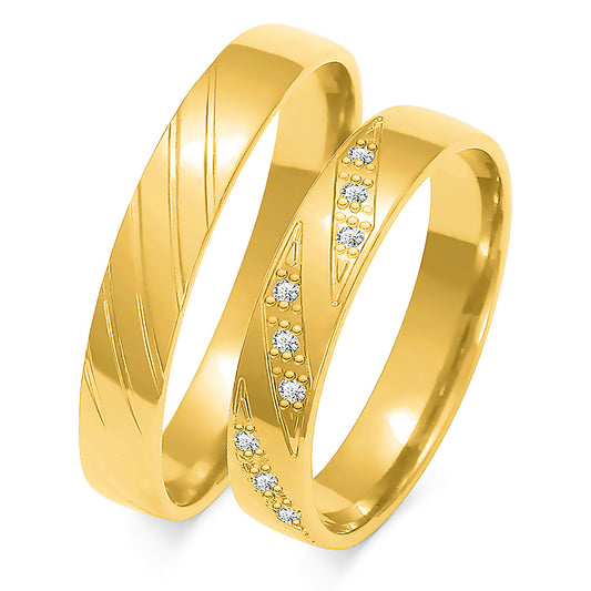 Aureline 4.00 mm + 4.00 mm - 0,081 ct. Diamanten