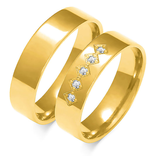 Elisiana 5.00 mm + 5.00 mm - 0,07 ct. Diamanten