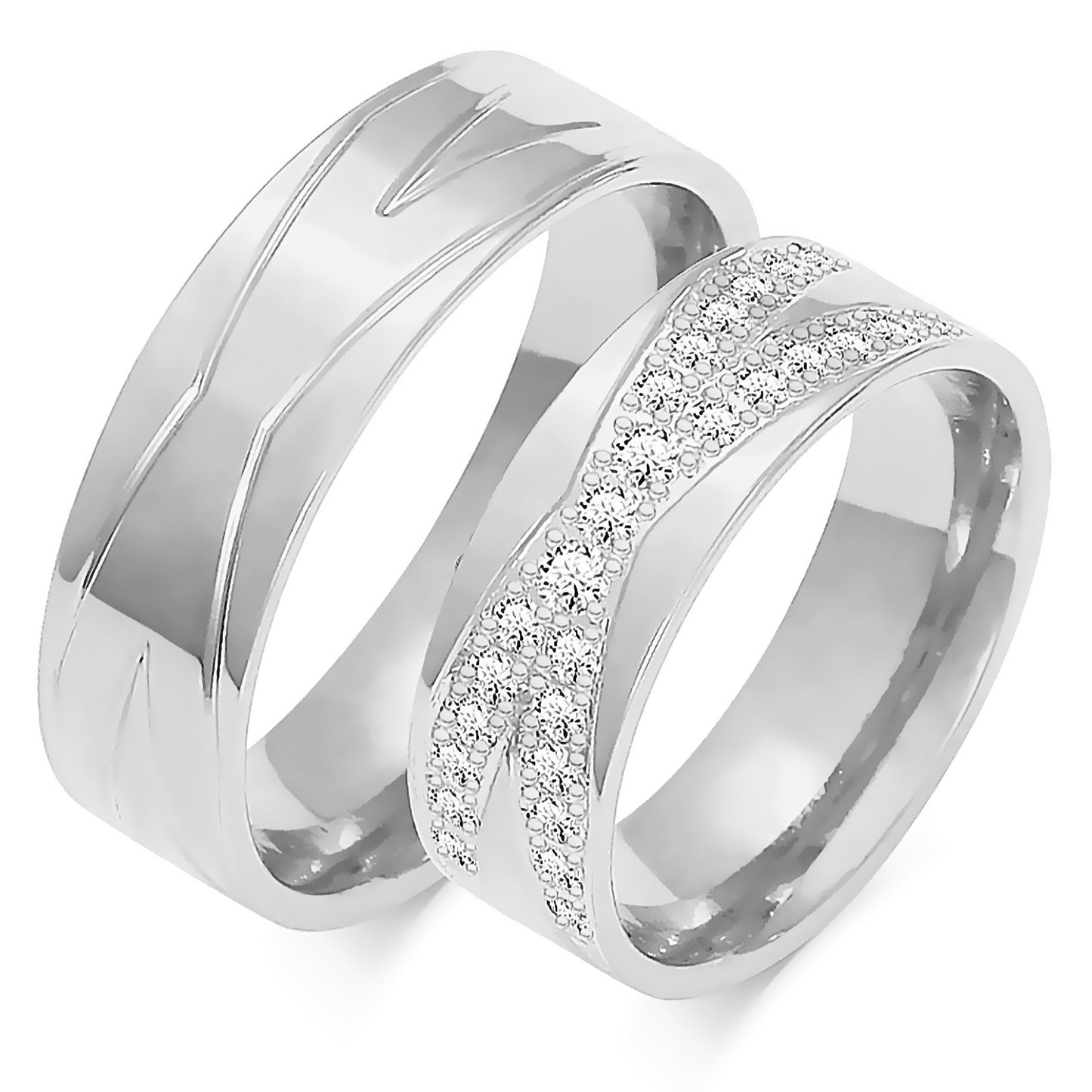 Fiadora 6.00 mm + 6.00 mm - 0,404 ct. Diamanten