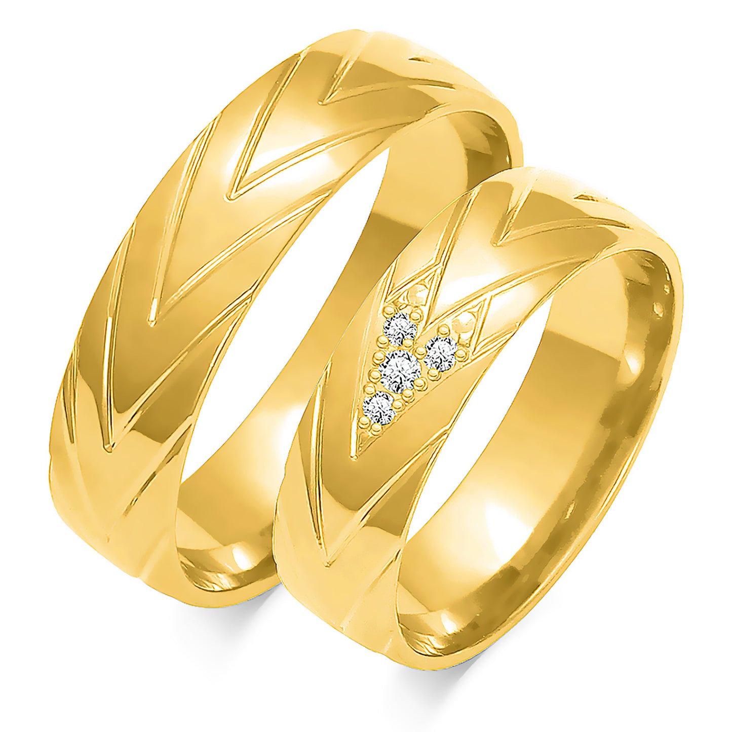 Kalindra 6.00 mm + 6.00 mm - 0,059 ct. Diamanten