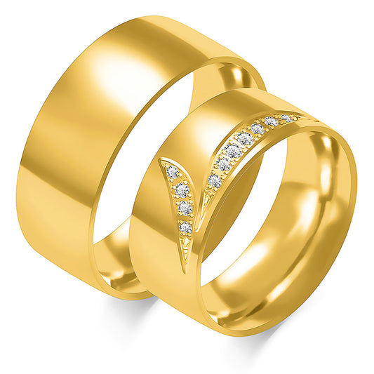 Naelora 7.00 mm + 7.00 mm - 0,114 ct. Diamanten