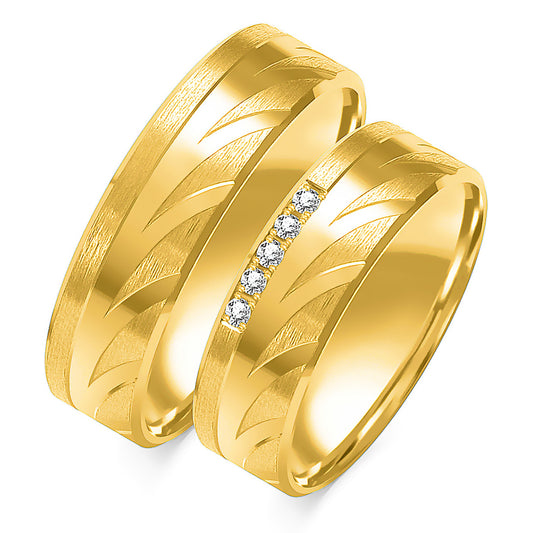 Orliana 6.00 mm + 6.00 mm - 0,045 ct. Diamanten