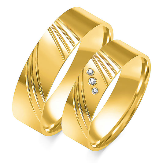Solandra 6.00 mm + 6.00 mm - 0,032 ct. Diamanten