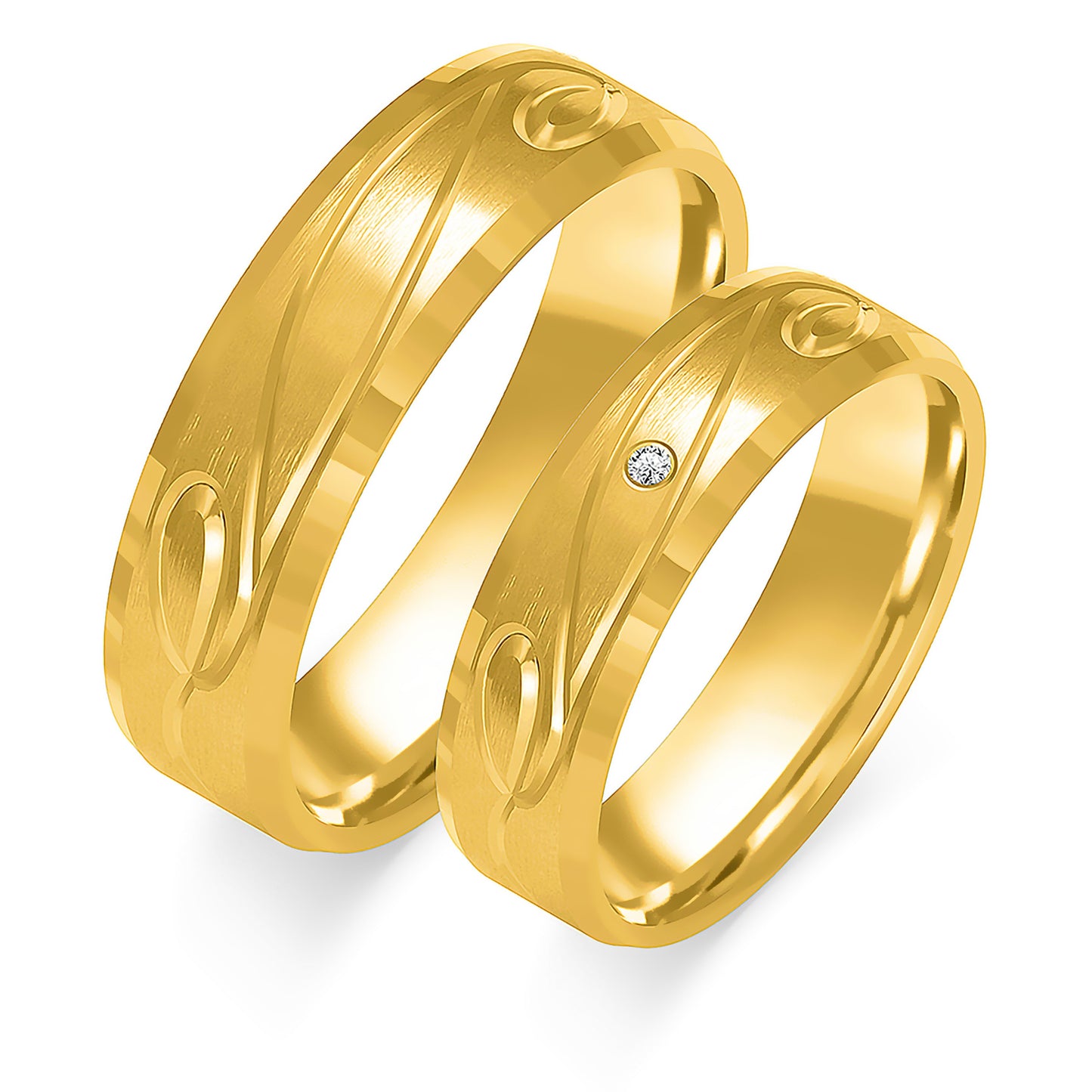 Davinara 5.50 mm + 5.50 mm - 0,018 ct. Diamanten