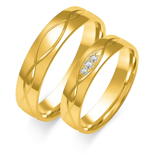 Jasmina Rose 5.00 mm + 5.00 mm - 0,032 ct. Diamanten