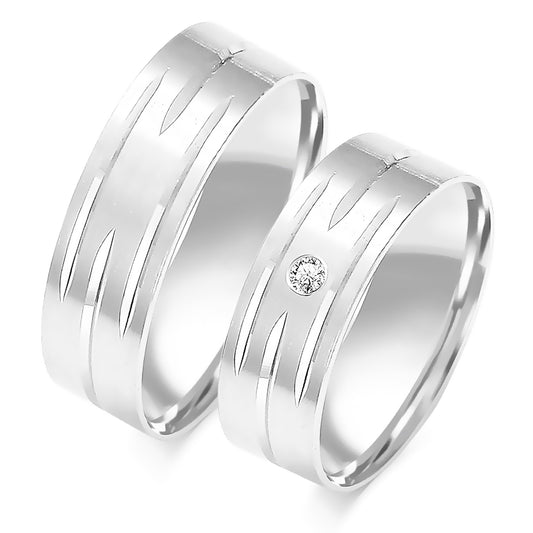 Serilda 7.00 mm + 7.00 mm - 0,022 ct. Diamanten