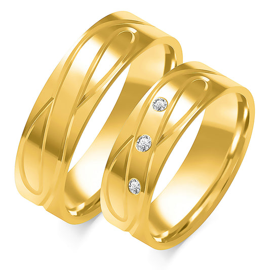 Fiorabella 6.00 mm + 6.00 mm - 0,066 ct. Diamanten