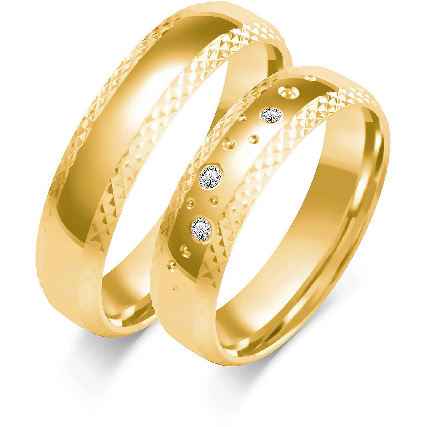 Novalisse 5.00 mm + 5.00 mm - 0,037 ct. Diamanten
