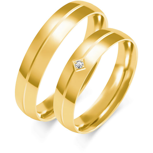 Zanivelle 4.50 mm + 4.50 mm - 0,009 ct. Diamanten