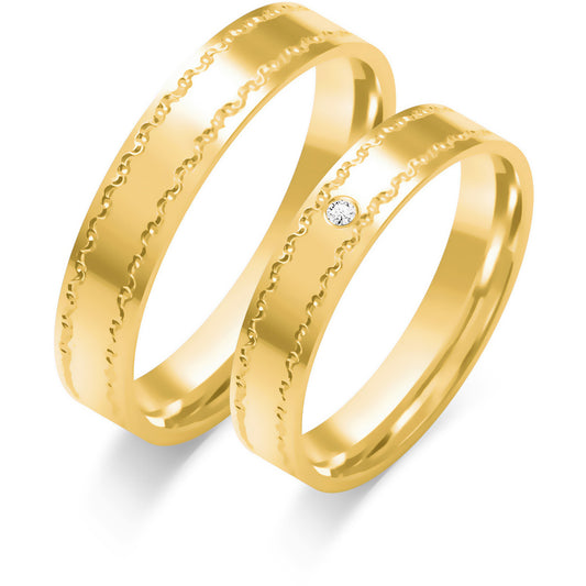 Quillaria 5.00 mm + 5.00 mm - 0,014 ct. Diamanten