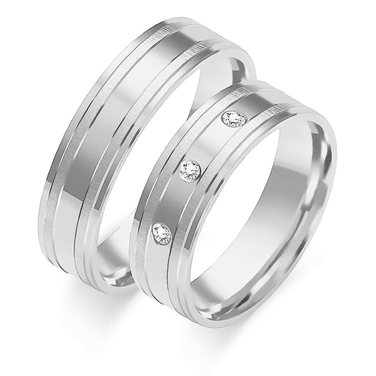 Violetta 5.50 mm + 5.50 mm - 0,042 ct. Diamanten